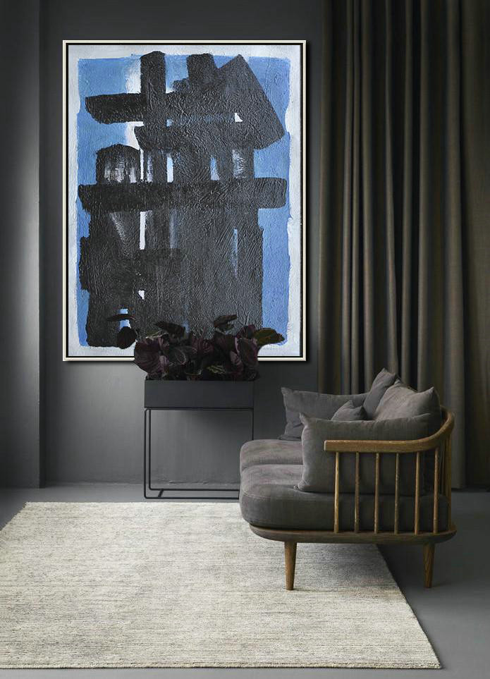 Abstract Painting Extra Large Canvas Art,Vertical Palette Knife Contemporary Art,Acrylic Painting Canvas Art